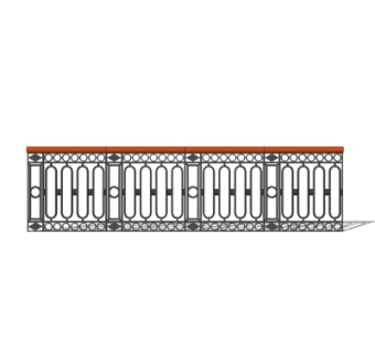 欧式铁艺护栏su模型