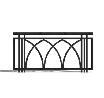 欧式铁艺护栏su模型