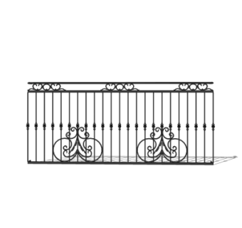 欧式铁艺护栏su模型