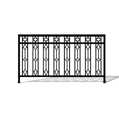 欧式铁艺护栏su模型