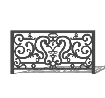 欧式铁艺护栏su模型