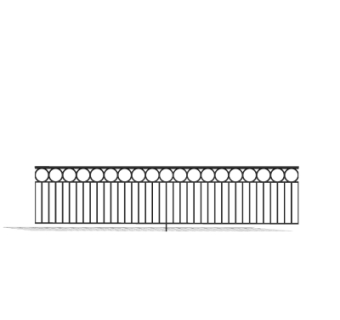 现代铁艺护栏su模型