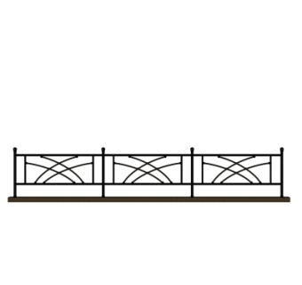 现代铁艺护栏su模型