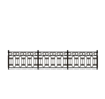 欧式铁艺护栏su模型