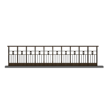 欧式铁艺护栏su模型