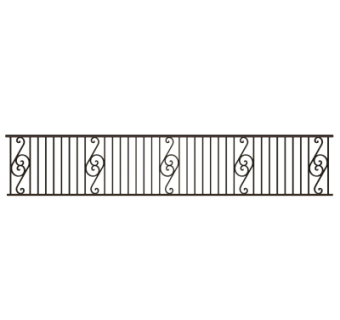欧式铁艺护栏su模型