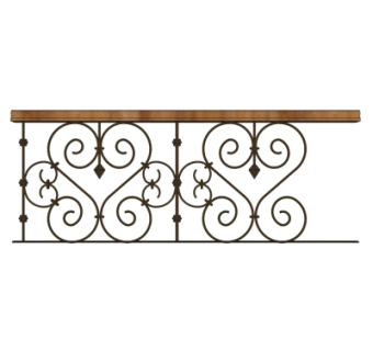 欧式铁艺护栏su模型