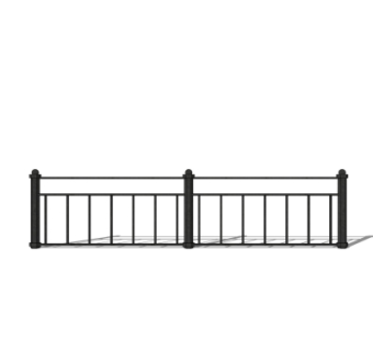 现代铁艺护栏su模型