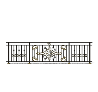 欧式铁艺护栏su模型