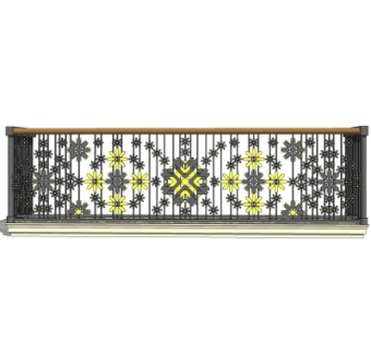 欧式铁艺护栏su模型