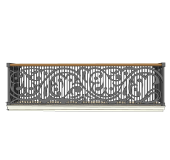 欧式铁艺护栏su模型