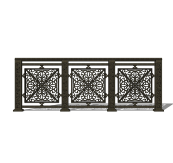 欧式铁艺护栏su模型