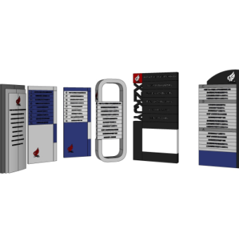 现代路标指示牌su模型