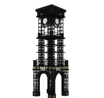 欧式塔楼免费su模型