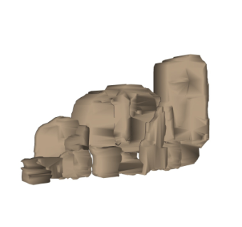 自然风假山su模型