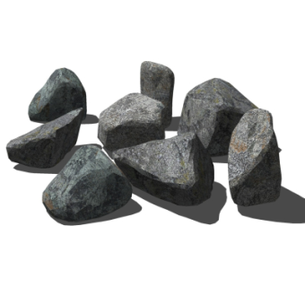 自然风石头su模型