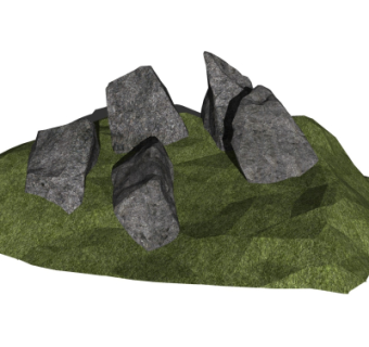 自然风石头su模型