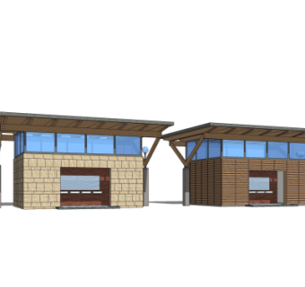 现代公共厕所外观su模型