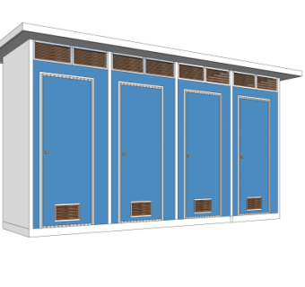 现代公共厕所移动厕所su模型