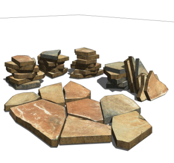 现代路面石su模型