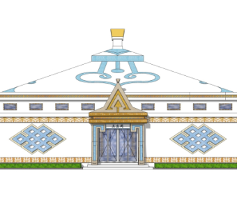 蒙古风公共厕所su模型