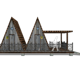 工业风公共厕所su模型