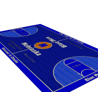 现代篮球场su模型