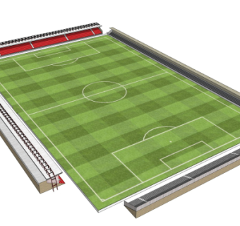 现代足球场su模型