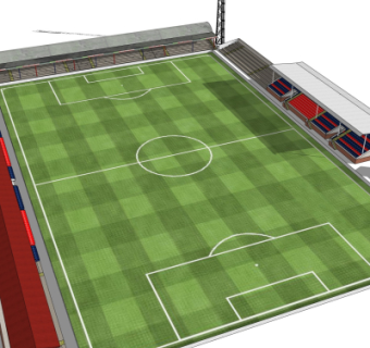 现代足球场su模型