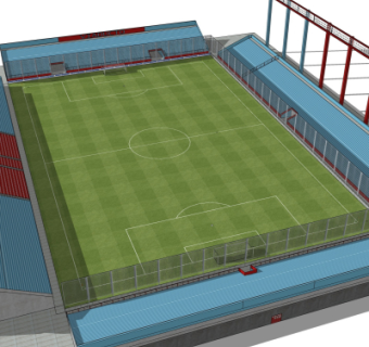 现代足球场su模型
