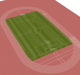 现代足球场su模型