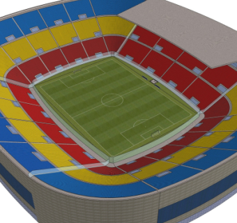 现代体育馆su模型