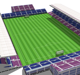现代足球场su模型