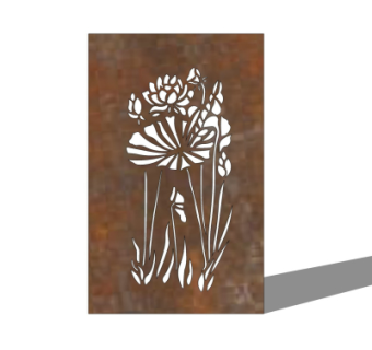 中式屏风隔断su模型