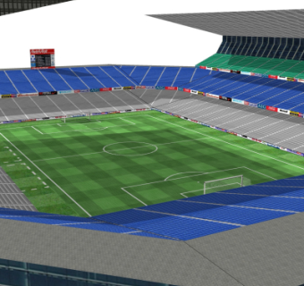 现代足球场su模型