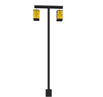 中式路灯su模型