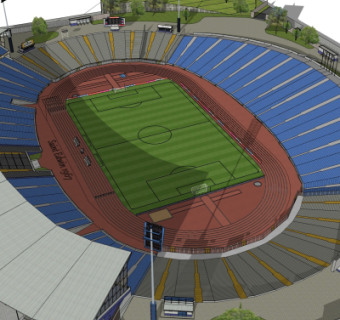 现代体育馆su模型