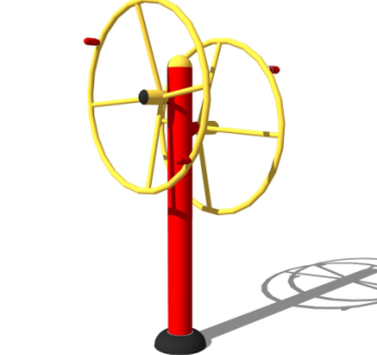 现代户外健身器材su模型