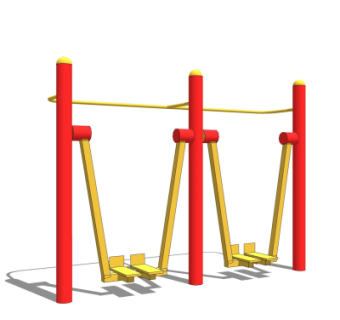 现代户外健身器材su模型