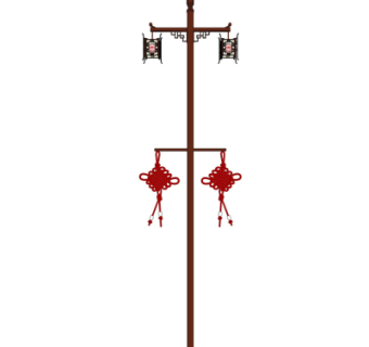 中式路灯su模型