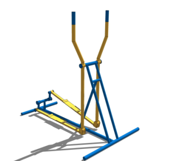 现代户外健身器材su模型