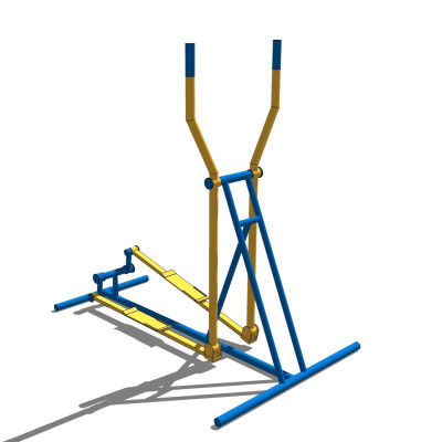现代户外健身器材su模型