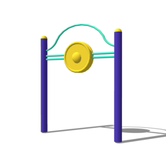 现代户外健身器材su模型