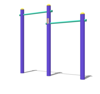 现代户外健身器材su模型
