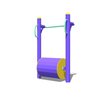 现代户外健身器材su模型