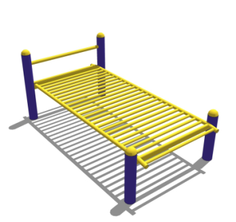 现代户外健身器材su模型