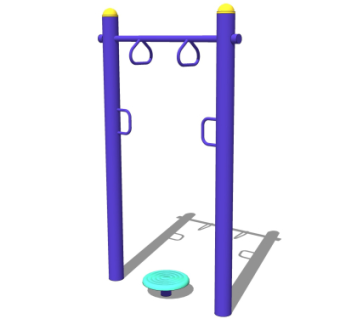 现代户外健身器材su模型