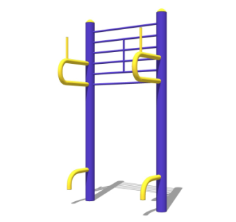 现代户外健身器材su模型