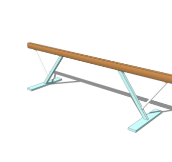 现代户外健身器材su模型
