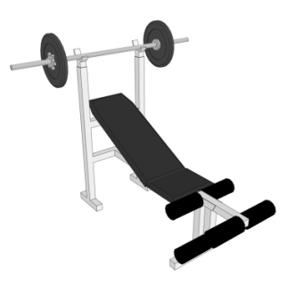 现代健身器材su模型